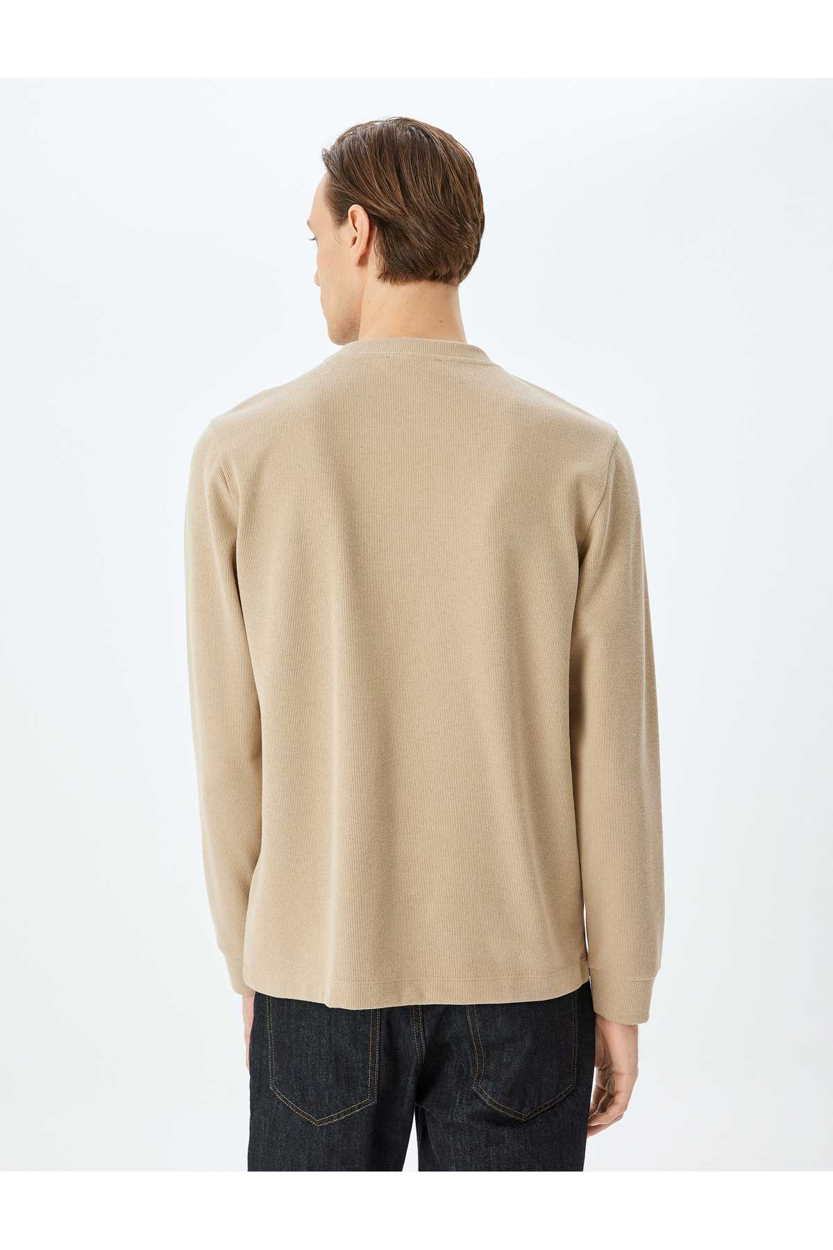 سویشرت یقه خدمه پایه پنبه ترکیبی