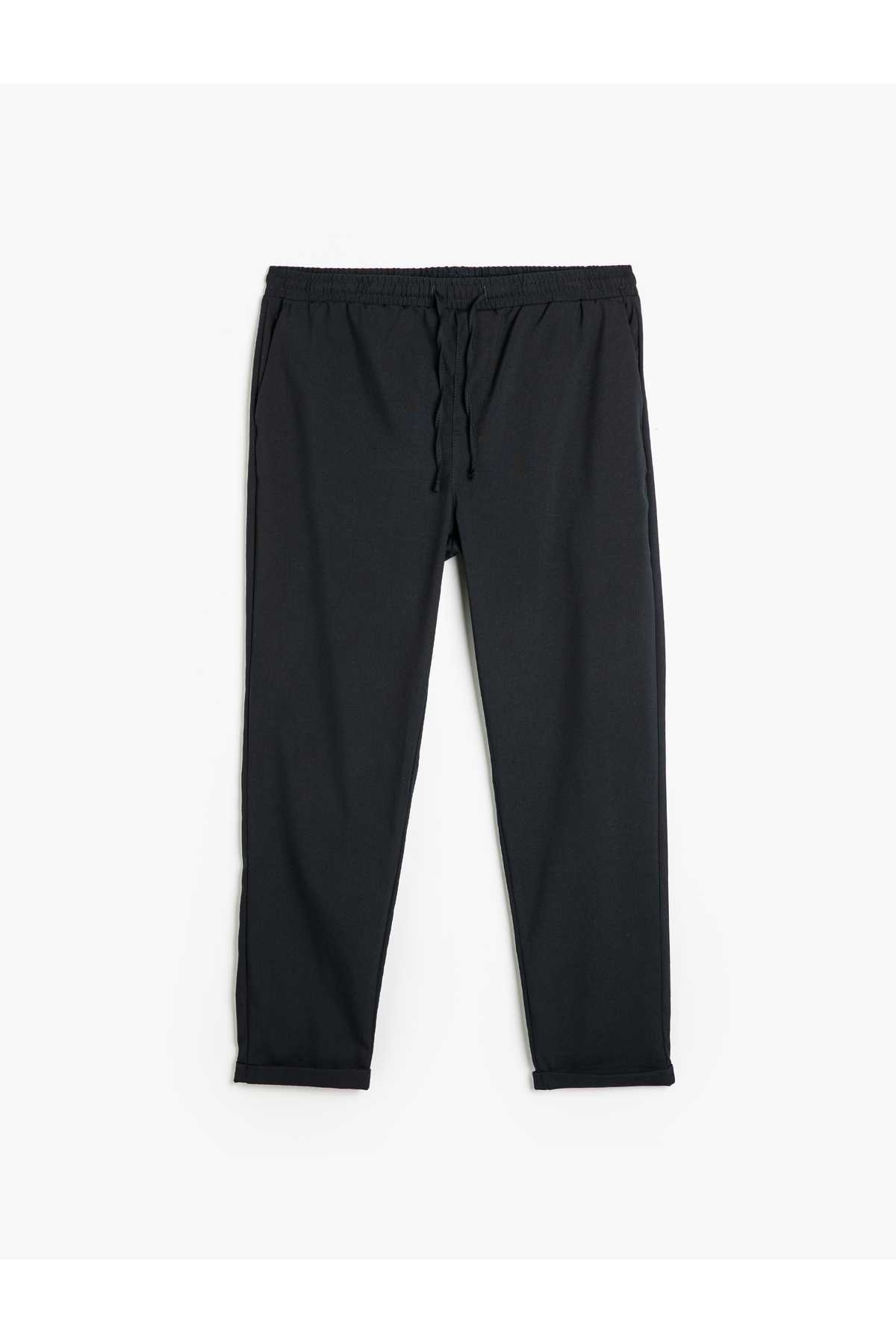 کمر مخلوط ویسکوز شلوار جیب چید