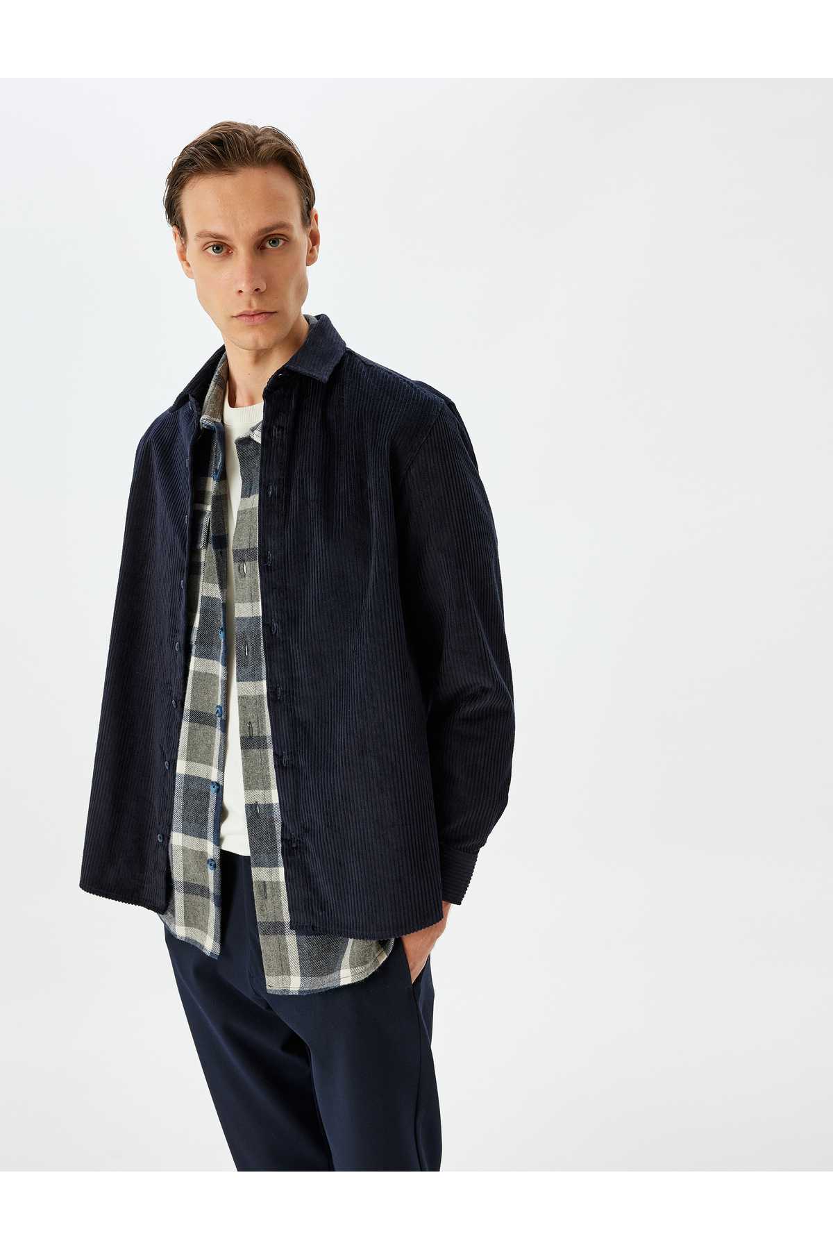 پیراهن مخملی پنبه ای آستین بلند