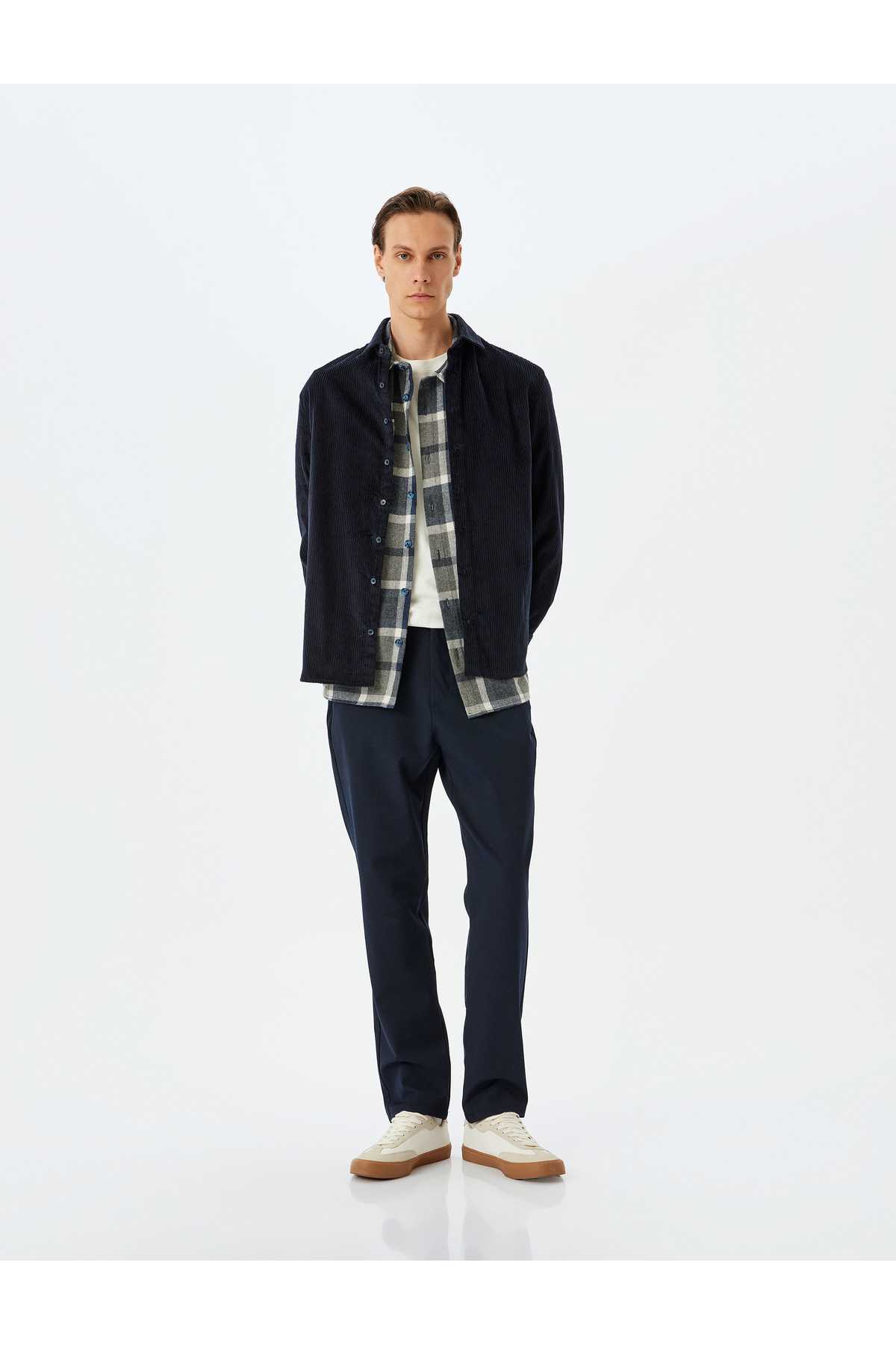 پیراهن مخملی پنبه ای آستین بلند