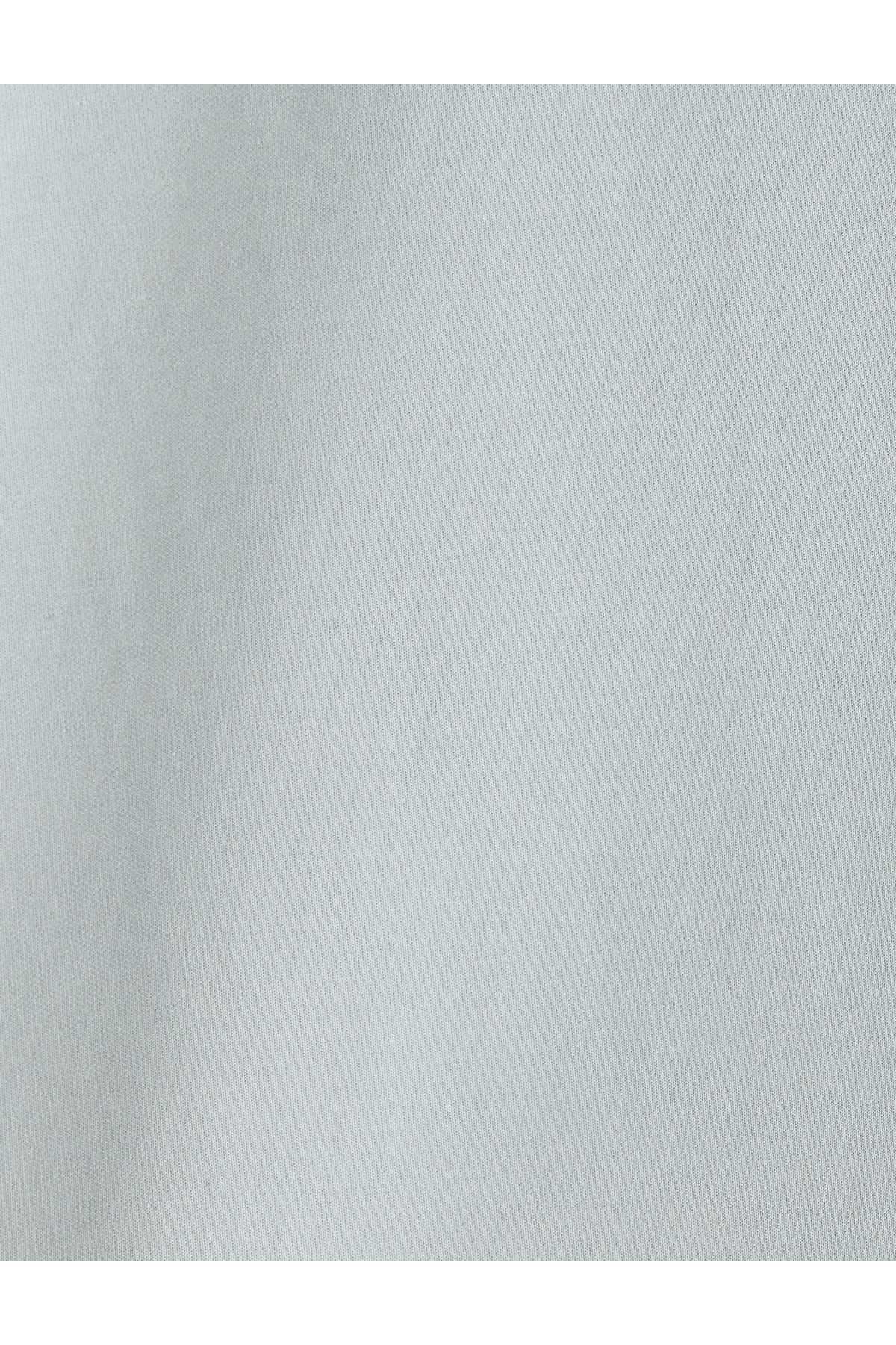 سویشرت یقه خدمه ترکیبی ساده پنبه ای با چاپ حداقلی