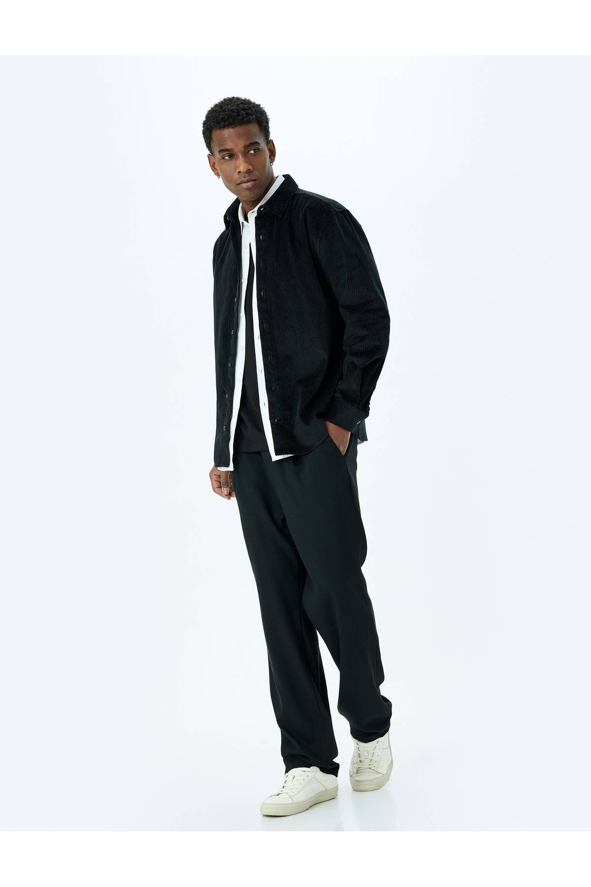 پیراهن مخملی پنبه ای آستین بلند