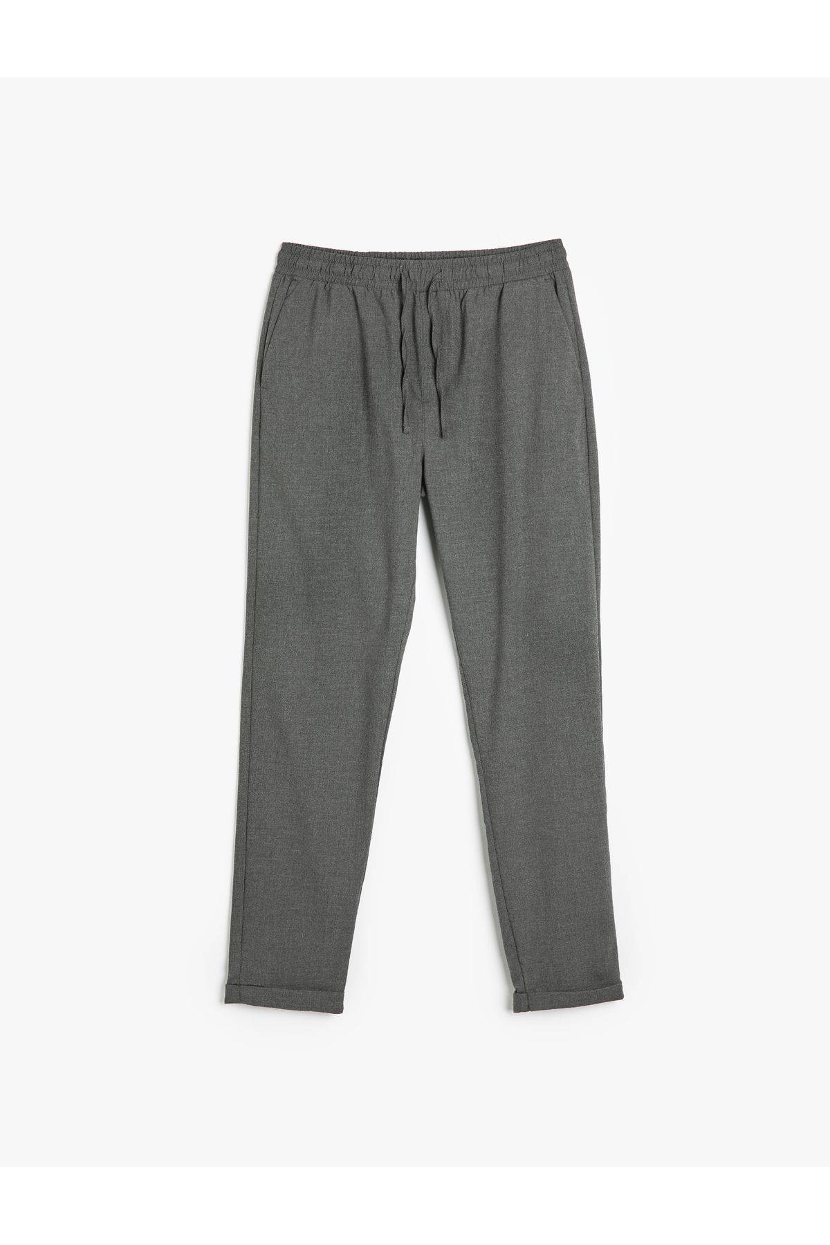 کمر مخلوط ویسکوز شلوار جیب چید