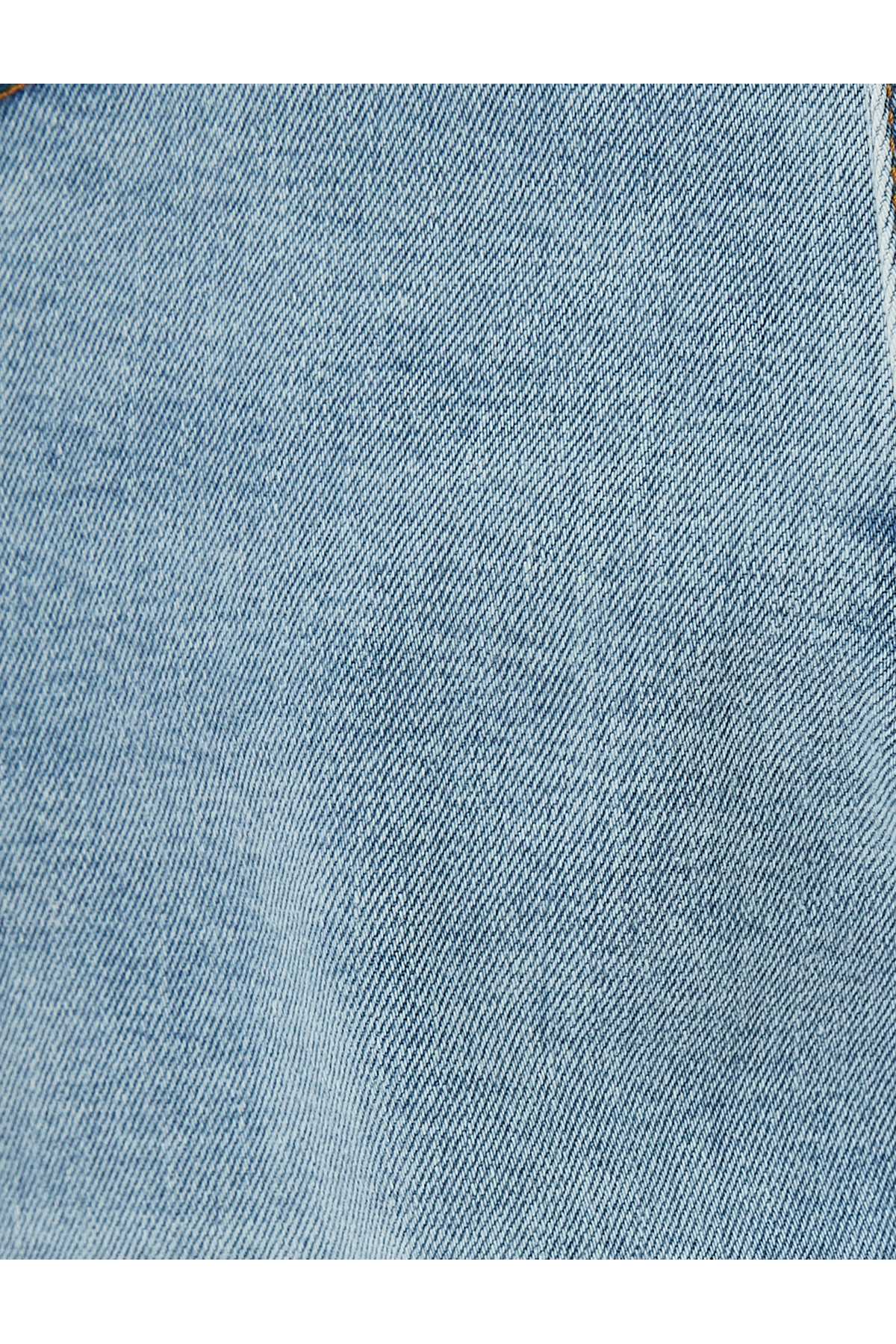 شلوارک جین برمودا جین باریک و با جزییات نخی