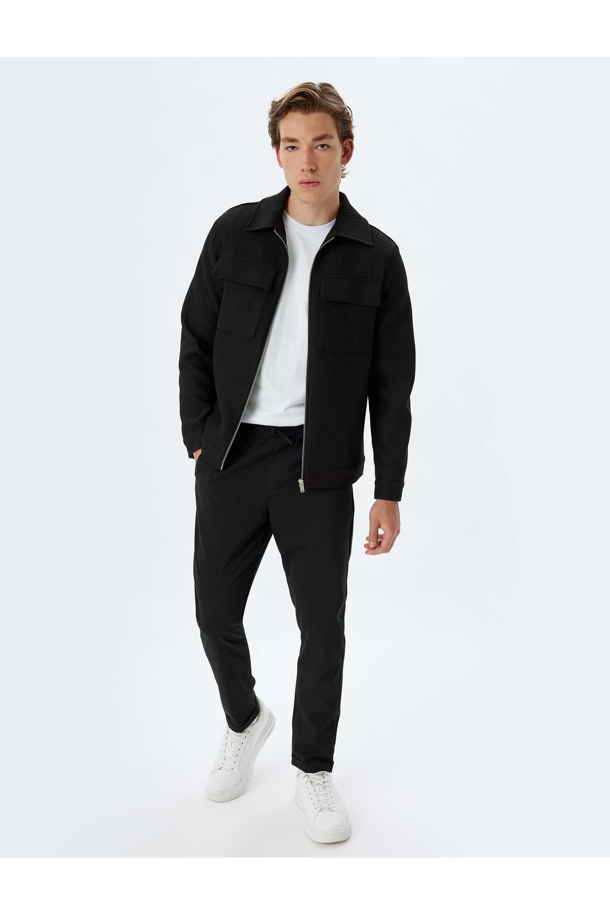 ژاکت پیراهن با جیب درب فتیله