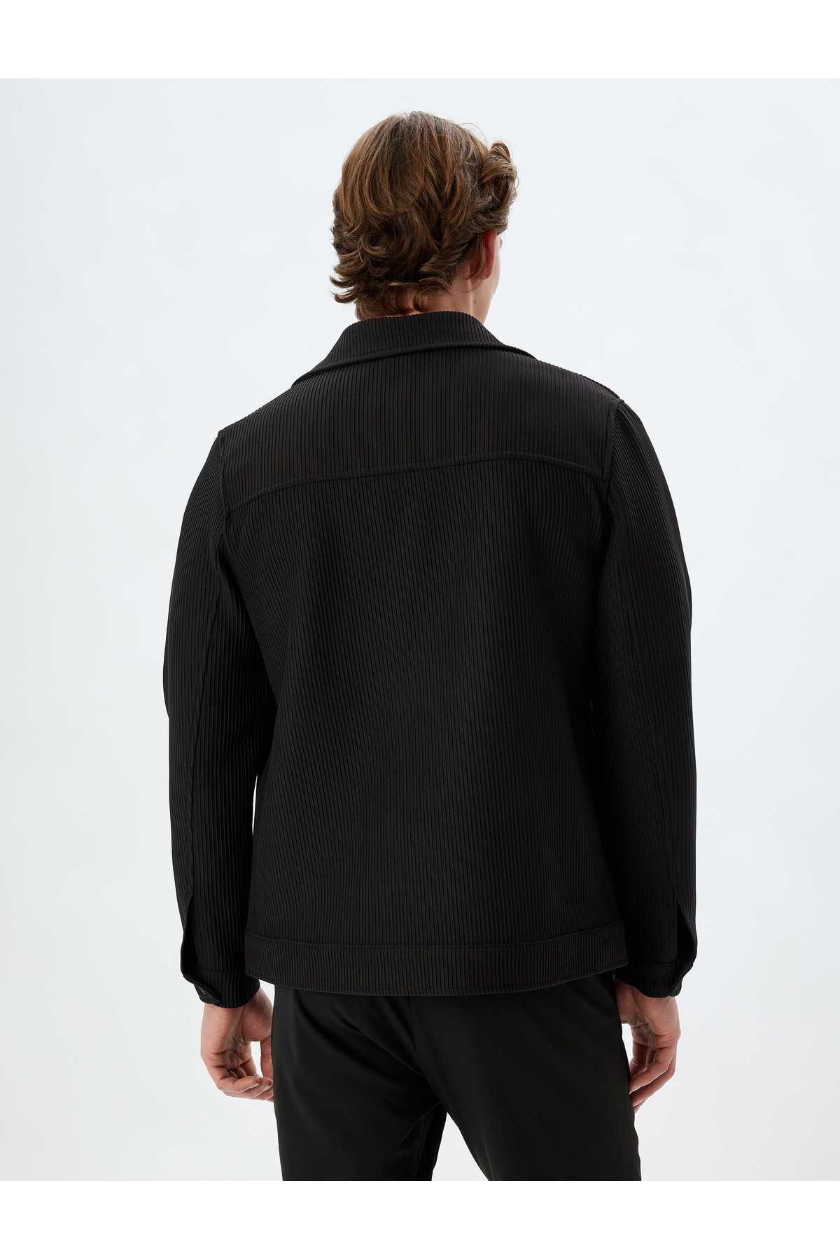 ژاکت پیراهن با جیب درب فتیله