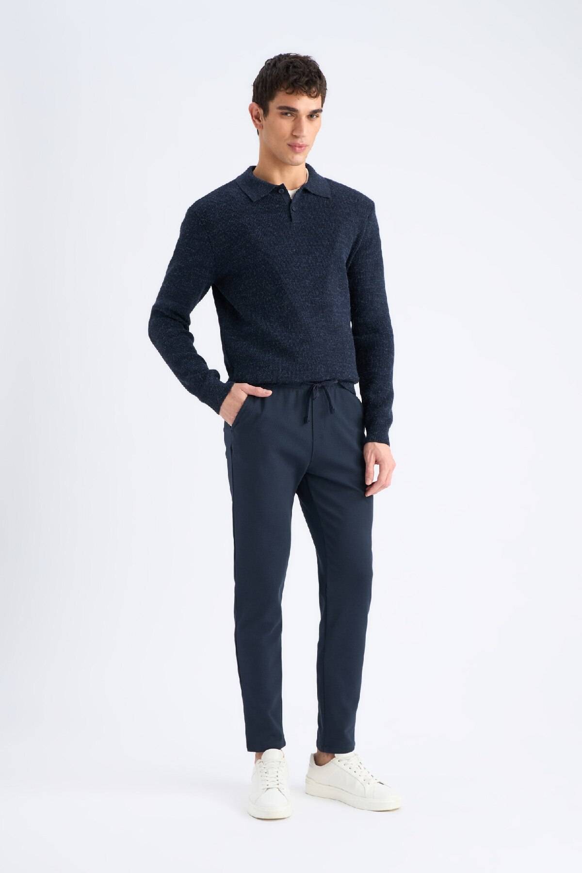 شلوار جوگر پایه بند کمر راست جیب راست C6022ax25sp