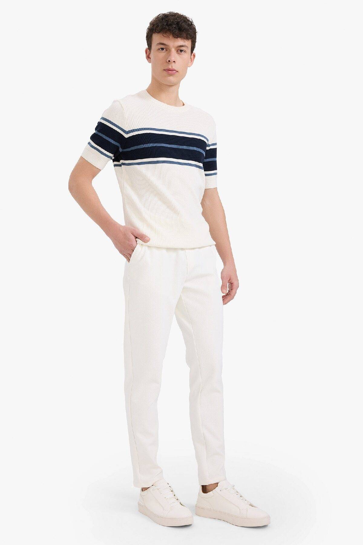 شلوار جوگر پایه بند کمر راست جیب راست C6022ax25sp