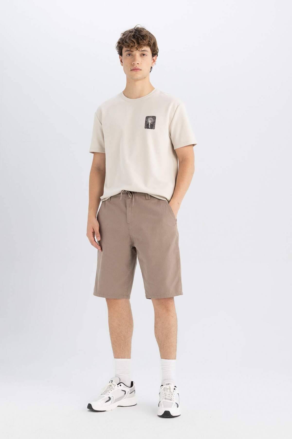 گاباردین برمودای پای راست منظم فیت