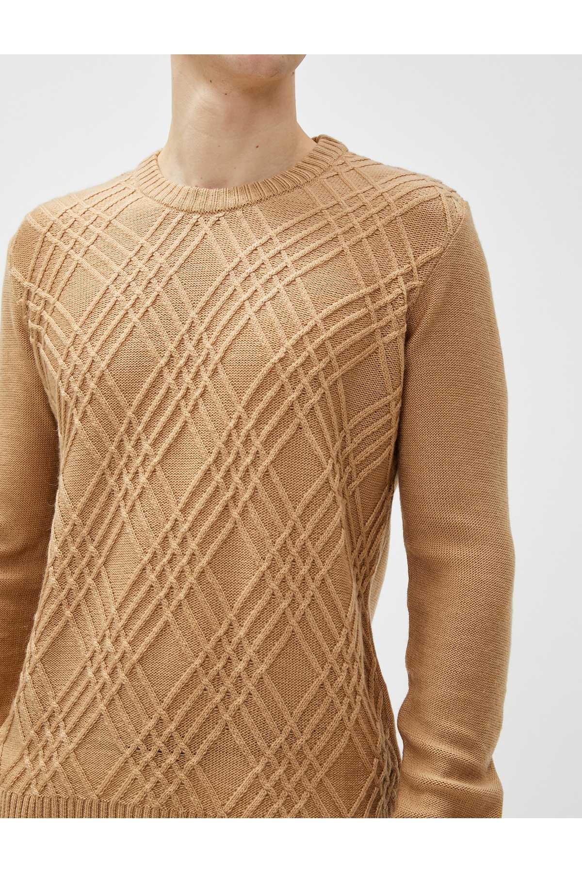 ژاکت آستین بلند مدل الماس یقه