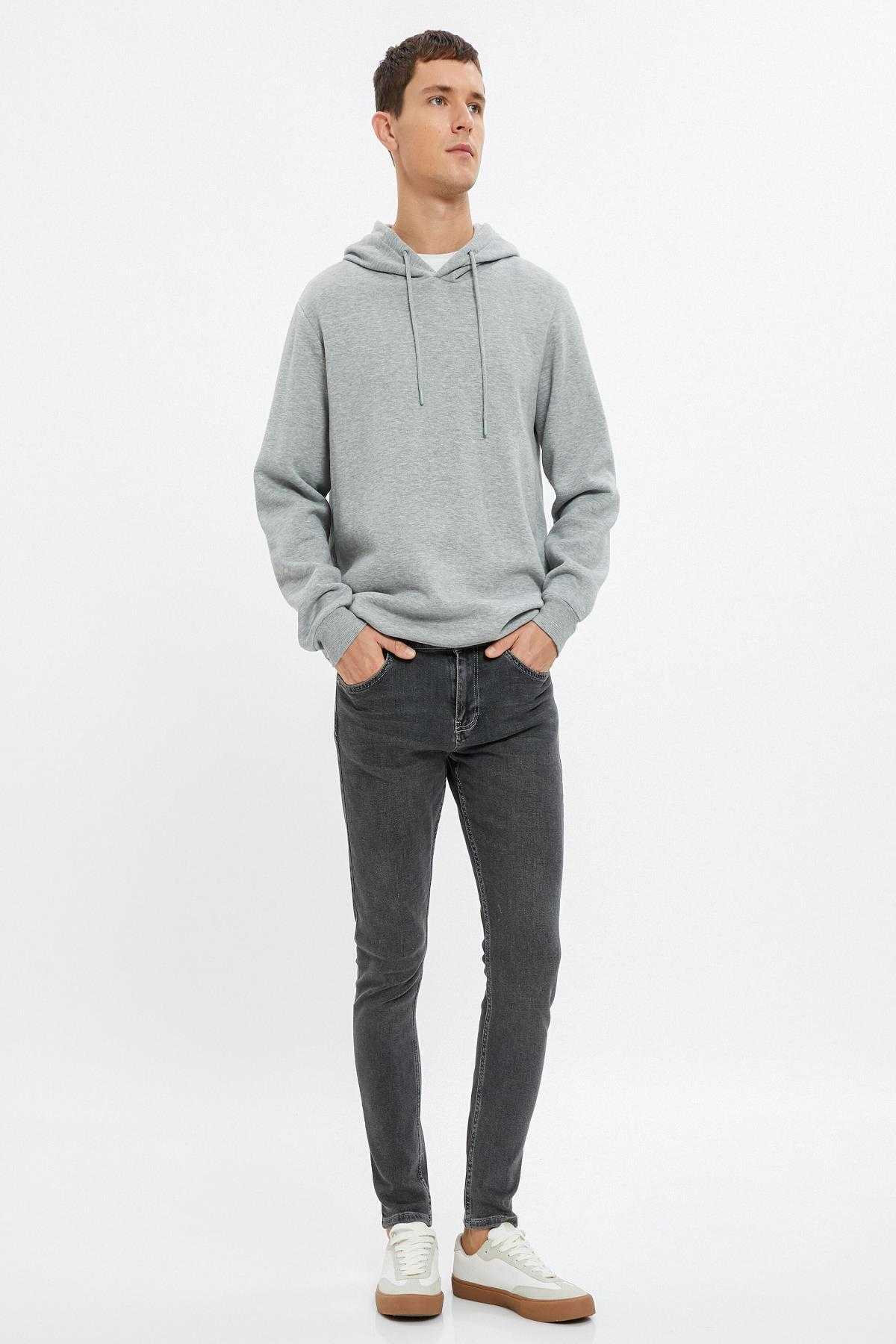 شلوار جین فوق لاغر با جیب های نخی - جاستین ژان