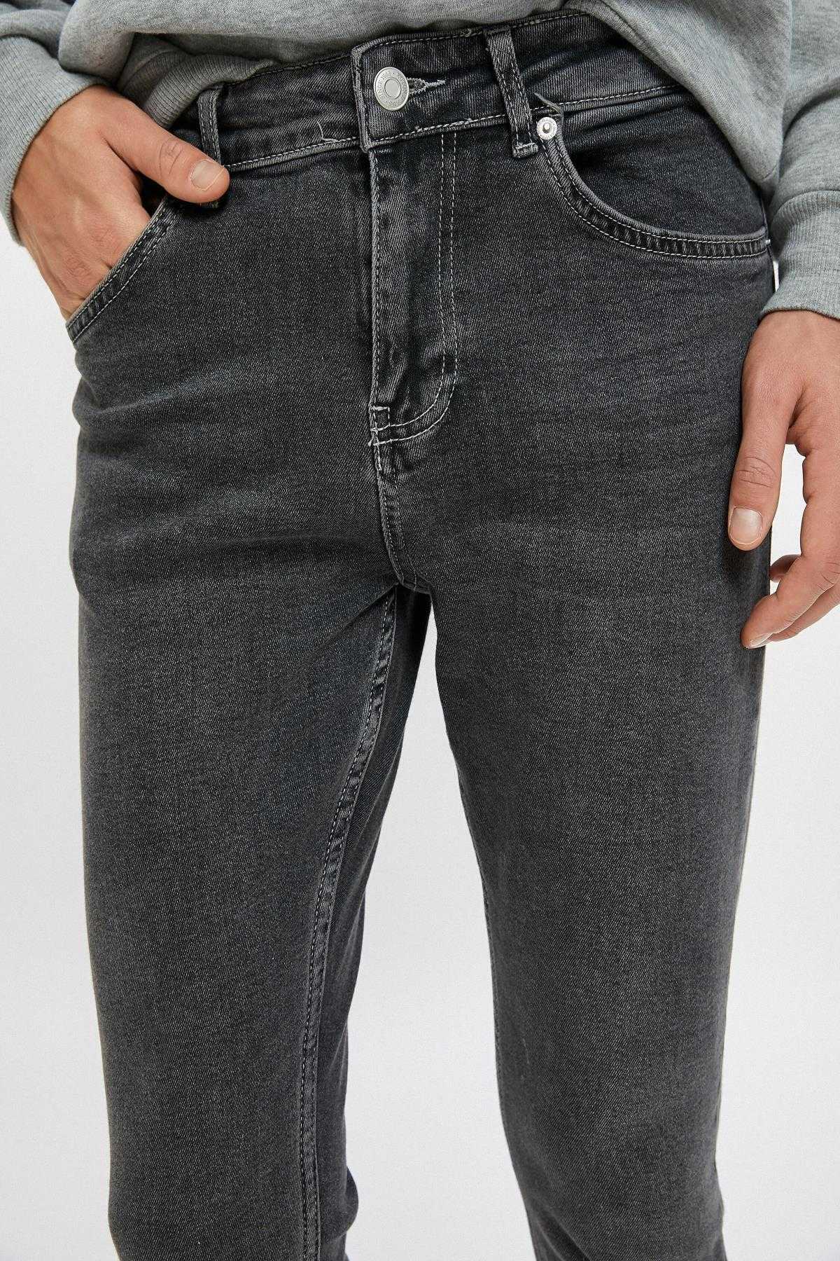 شلوار جین فوق لاغر با جیب های نخی - جاستین ژان